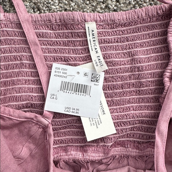 New with Tags American Eagle Outfitters AE Corset Peplum Top in Purple - Picture 8 of 9